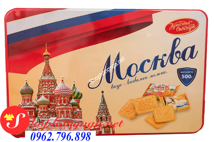 bánh quy hộp sắt Nga