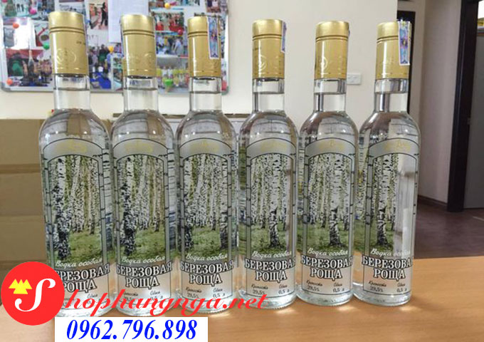 Rượu vodka Bạch Dương chai trong 1 lít chính hãng của Nga