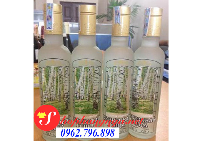 Rượu vodka Bạch Dương chai mờ 1 lít chính hãng của Nga