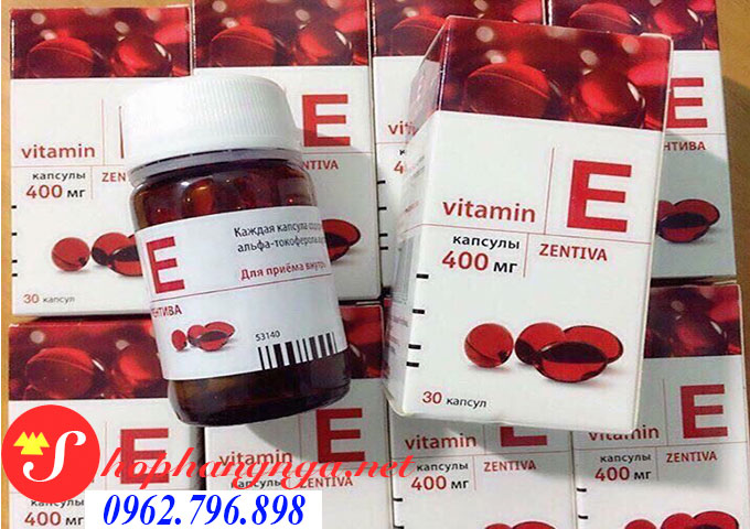 Viên uống Vitamin E Zentiva hộp 400mg chính hãng của Nga