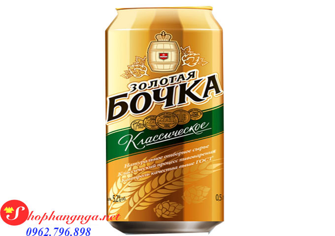 Bia bochka vàng 500ml chính hãng từ Nga