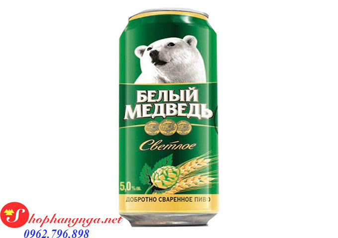 Bia gấu xanh sáng 500ml chính hãng từ Nga
