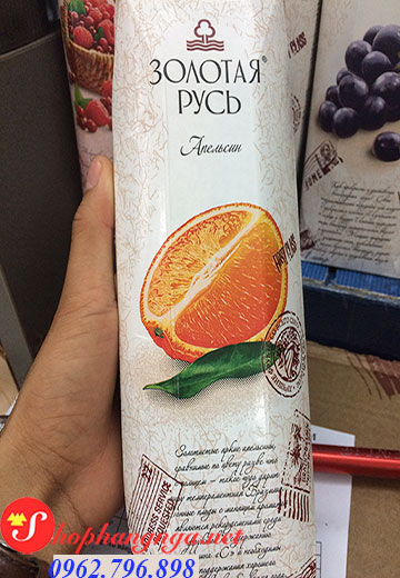 Nước ép trái cây golden Rus Orange vị cam chính hãng của Nga