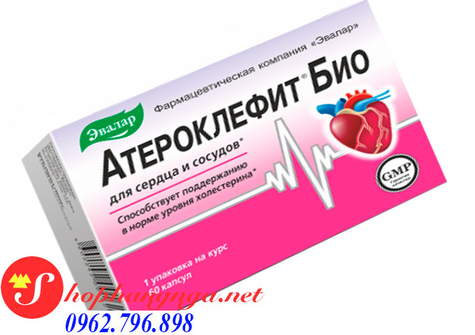 Thuốc bổ tim mạch Atherolefit bio 60 viên của Nga